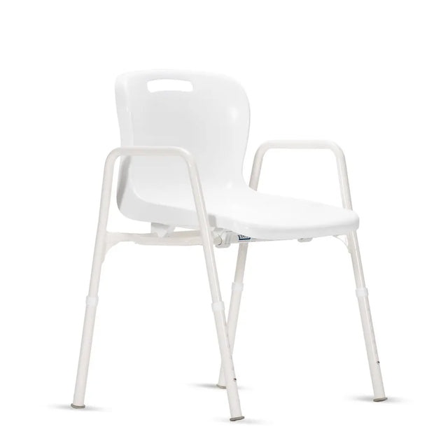 KCare Shower Chair with Arms and Clip On Plastic Seat - 500mm - Australian Assistive Technology Centre