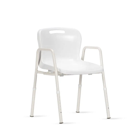 KCare Shower Chair with Arms and Clip On Plastic Seat - 410mm - Australian Assistive Technology Centre