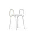 KCare Heavy Duty Shower Stool Clip-on Plastic Seat with Arms Aluminium - Australian Assistive Technology Centre