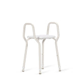 KCare Heavy Duty Shower Stool Clip-on Plastic Seat with Arms Aluminium - Australian Assistive Technology Centre
