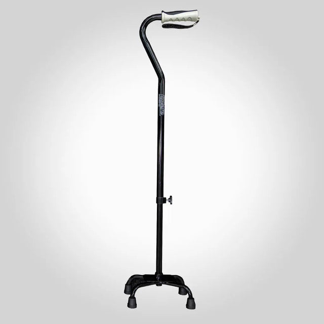 KCare Quad Cane Anodised Black - Australian Assistive Technology Centre