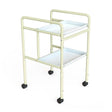 KCare Tray Mobile Trolley Double Height Adjustable - Vanilla - Australian Assistive Technology Centre