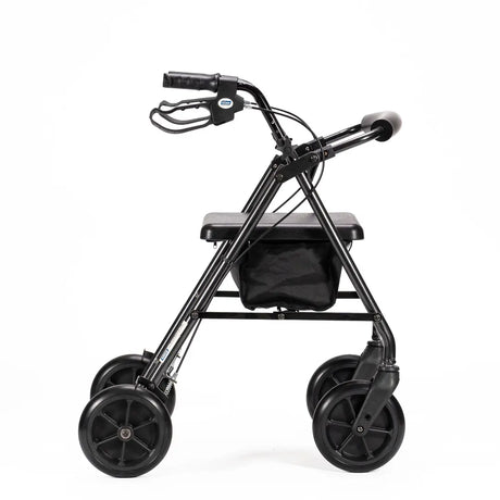 KCare Bowls Walker - 8'' Soft PU Wheels - Black Aluminium - Australian Assistive Technology Centre