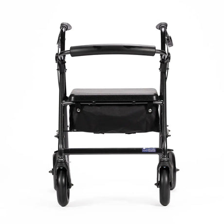 KCare Bowls Walker - 8'' Soft PU Wheels - Black Aluminium - Australian Assistive Technology Centre