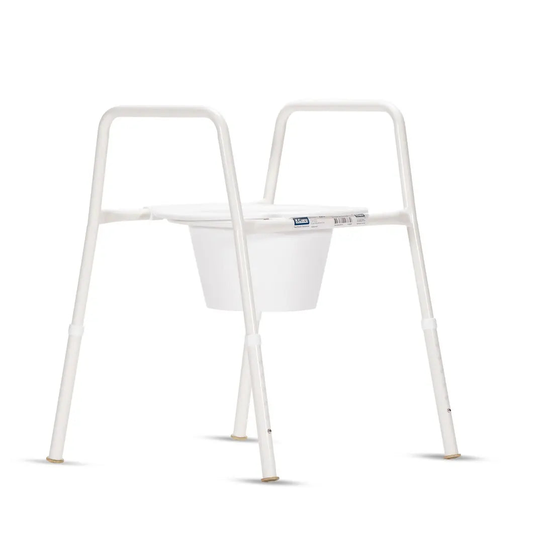 KCare Over Toilet Frame with Clip On Plastic Seat and Splash Guard - 465mm - Australian Assistive Technology Centre