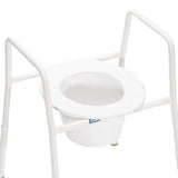 KCare Over Toilet Frame with Clip On Plastic Seat and Splash Guard - 465mm - Australian Assistive Technology Centre