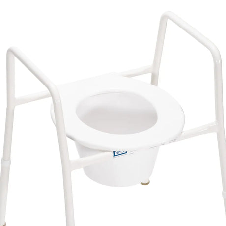 KCare Over Toilet Frame with Clip On Plastic Seat and Splash Guard - 465mm - Australian Assistive Technology Centre