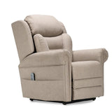 KCare Alivio Donatello Merino 3 Roll Back 4-Motor Electric Lift Recliner Chair – Standard Back in Light Grey - Australian Assistive Technology Centre
