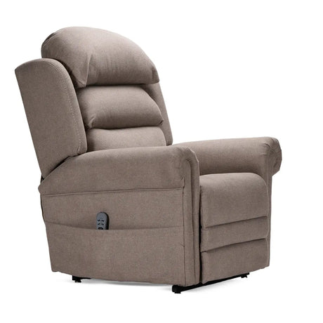KCare Alivio Donatello Merino 3 Roll Back 4-Motor Electric Lift Recliner Chair – Standard Back in Light Grey - Australian Assistive Technology Centre
