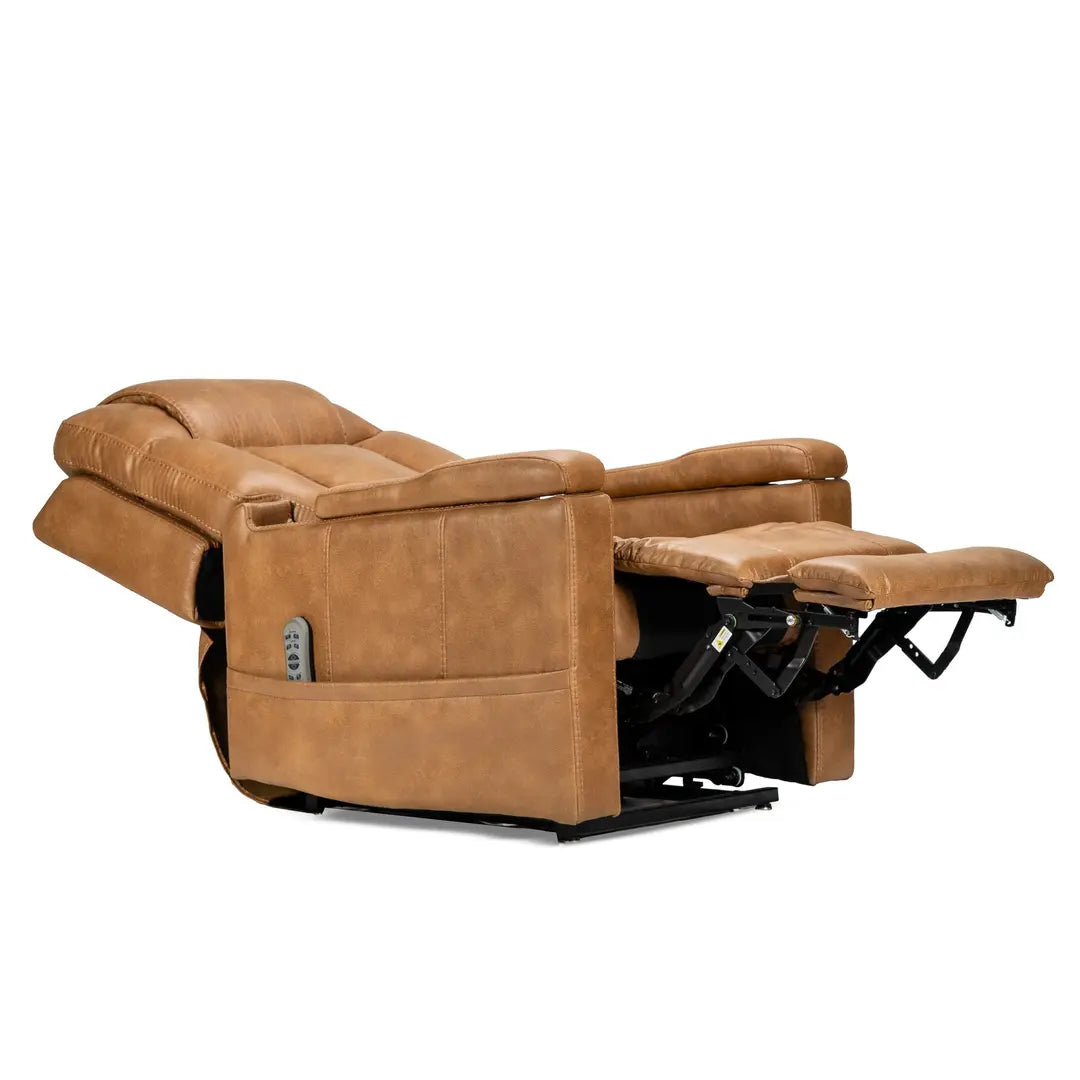 K Care Alivio Michelangelo Petite 4-Motor Electric Lift Recliner Chair in Light Brown