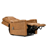 K Care Alivio Michelangelo Petite 4-Motor Electric Lift Recliner Chair in Light Brown