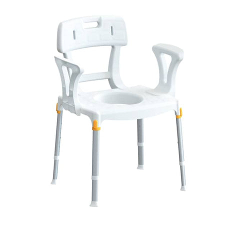 King Commode Chair with Backrest and Armrest                       BEHI - Australian Assistive Technology Centre