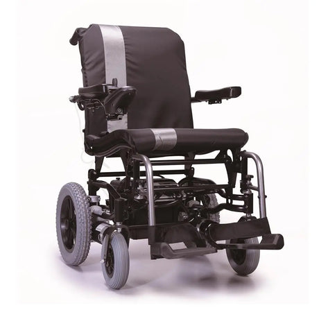 KCare Karma KP10.3 Ergo Nimble Power Wheelchair Silver and Black 18" - Australian Assistive Technology Centre