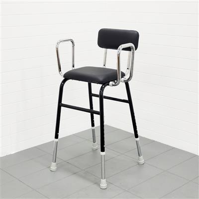 Kitchen Propping Stool with Removable Armrests-Black