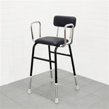 Kitchen Propping Stool with Removable Armrests-Black