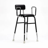 KCare Kitchen Perching Stool with Arms Black - Australian Assistive Technology Centre