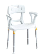King Shower Seat With Back & Armrests                            BEHI - Australian Assistive Technology Centre