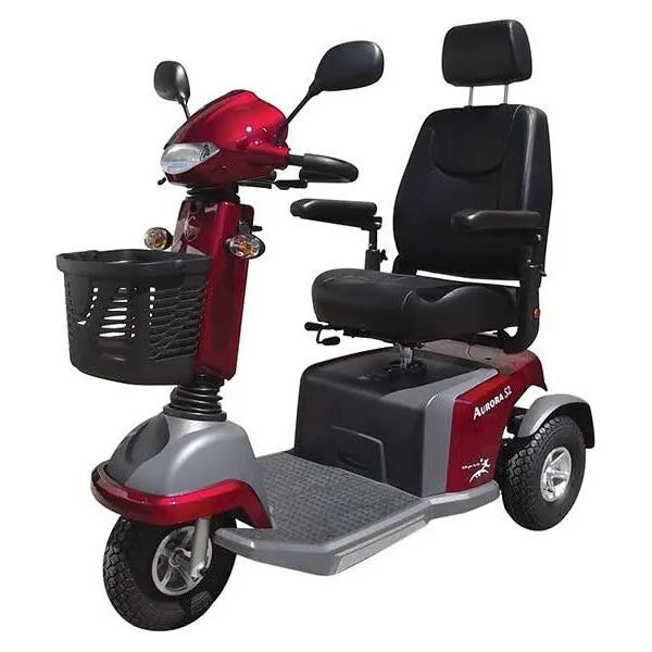 KCare Merits Aurora Hill Climber – 3 wheel Mobility Scooter - Bright Red
