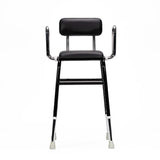 KCare Kitchen Perching Stool with Arms Black - Australian Assistive Technology Centre