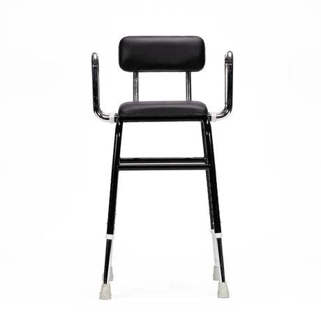 KCare Kitchen Perching Stool with Arms Black - Australian Assistive Technology Centre