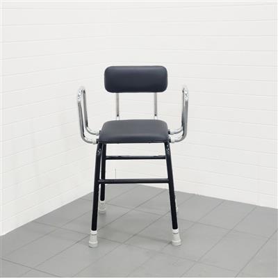 Kitchen Propping Stool with Removable Armrests-Black