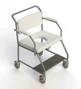 KCare Attendant Propelled Shower Commode with Weight Bearing Footrest - Australian Assistive Technology Centre