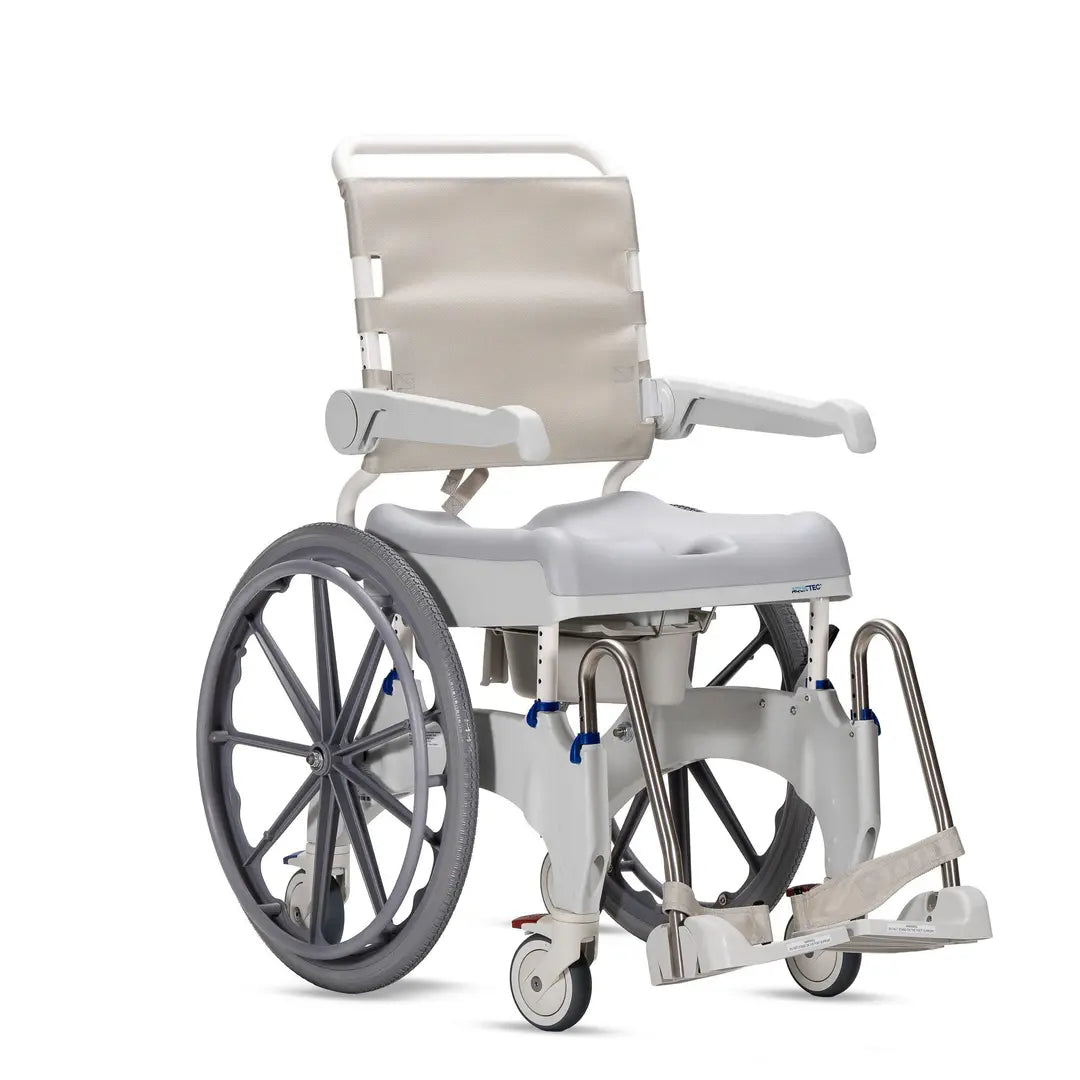 KCare Aquatec Ocean Ergo Self Propelled Commode - Australian Assistive Technology Centre
