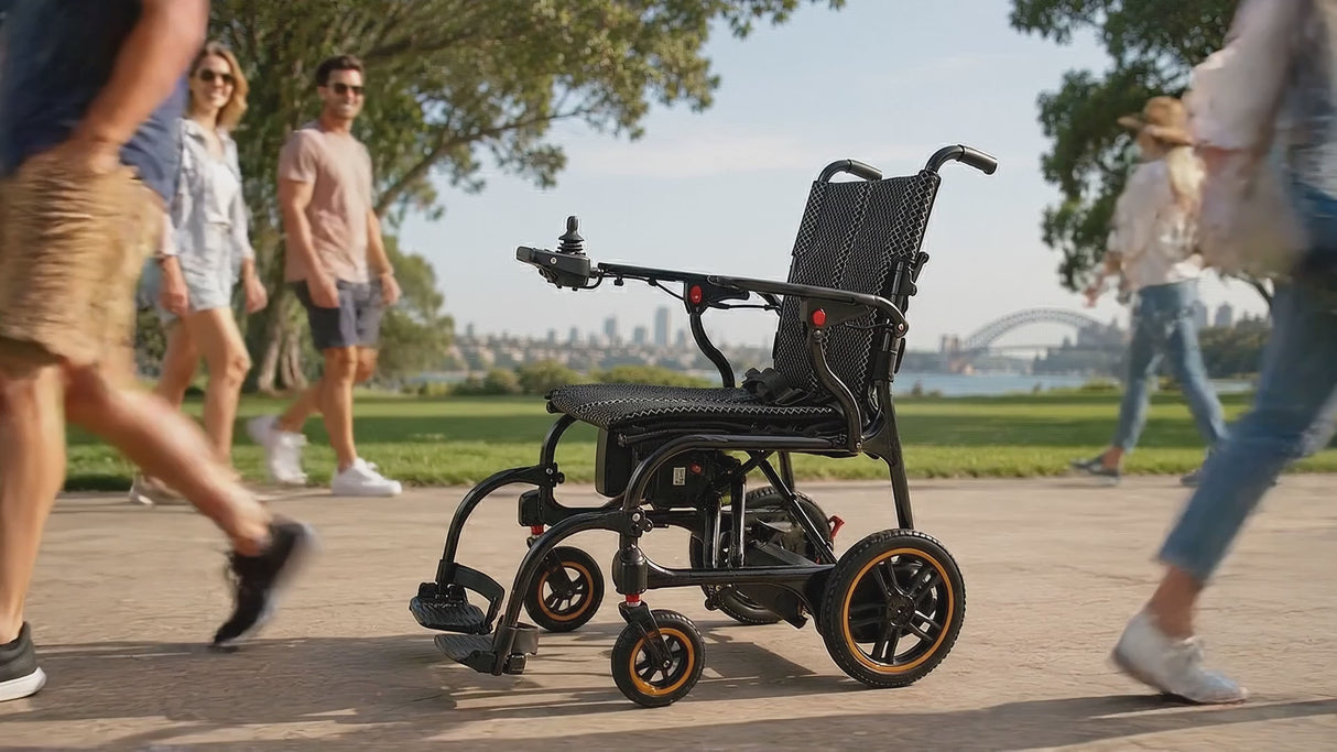 Fold & Go Ultra Lightweight Carbon Fiber Electric Wheelchair