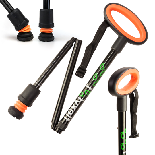 Flexyfoot Folding Walking Stick (Black)