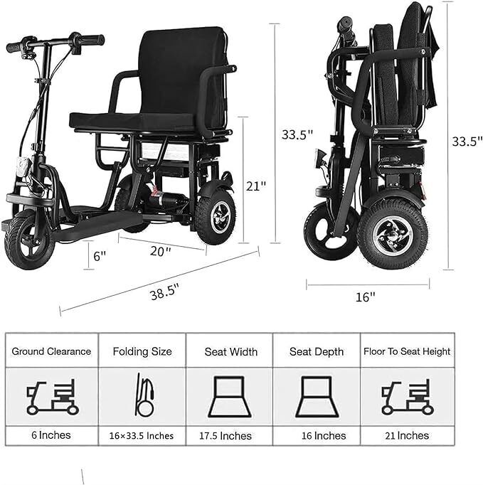 3 Wheel Mobility Power Scooter Electric Foldable