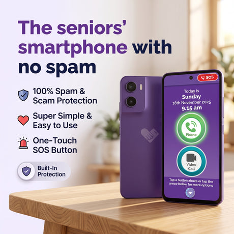 Big Purple Phone SilverFox SOS button