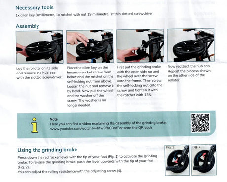 Saljol Aluminium - Grinding Brake Set - Australian Assistive Technology Centre