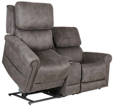 Kennington Twin Seat Sofa - Dual Motor -Stonewash (Gun Metal) - Australian Assistive Technology Centre