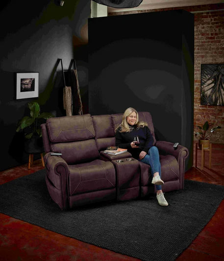 Kennington Twin Seat Sofa - Dual Motor -Stonewash (Gun Metal) - Australian Assistive Technology Centre