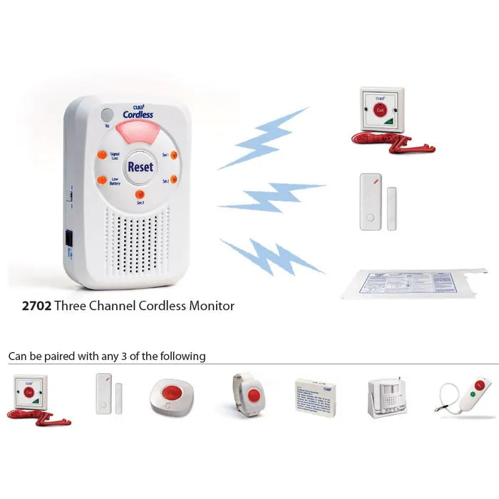 Cura1 2702 Three Channel Cordless Falls Monitor