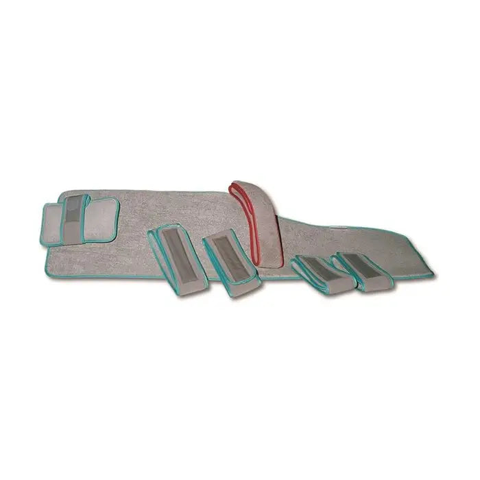 Strap Set for Hygienic Pads, 4 Leg Straps, 1 Foot Pad, 1 Thigh Strap, to suit Kinetec Knee CPM Machines