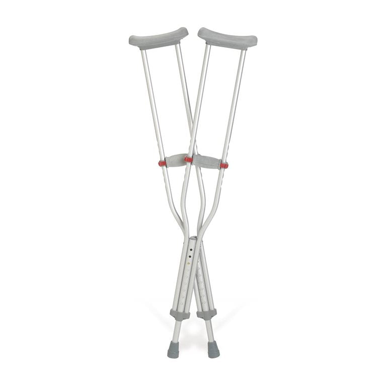 Crutch, Underarm, Red Dot, Tall - Australian Assistive Technology Centre