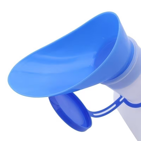 Unisex Urinal Bottle with Female Attachment & Lid - Australian Assistive Technology Centre
