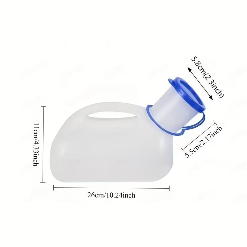 Unisex Urinal Bottle with Female Attachment & Lid - Australian Assistive Technology Centre