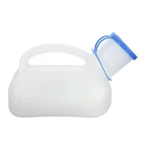 Unisex Urinal Bottle with Female Attachment & Lid - Australian Assistive Technology Centre